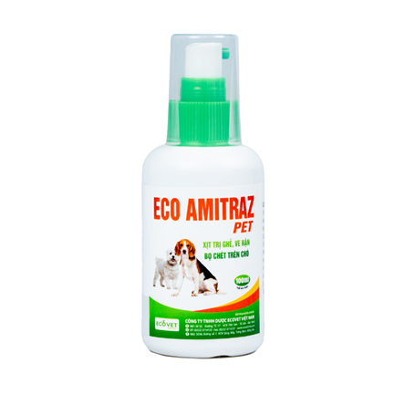 Eco Amitraz Pet - Spray to treat: scabies, ticks, lice, fleas on dogs and cats