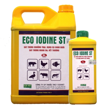 ECO IODINE ST - Sát trùng chuồng trại, dụng cụ chăn nuôi sát trùng ngoài da, vết thương.