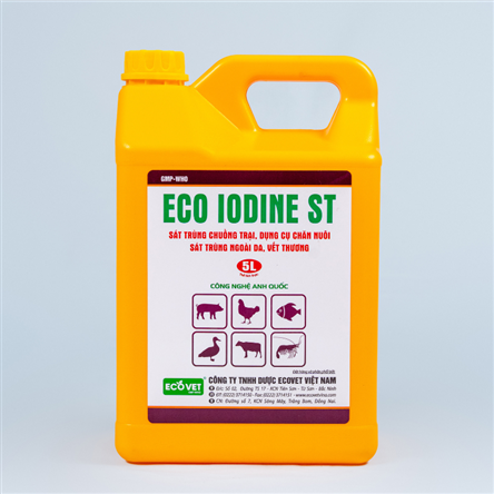 ECO IODINE ST - Disinfection of barns, livestock tools to disinfect skin and wounds.