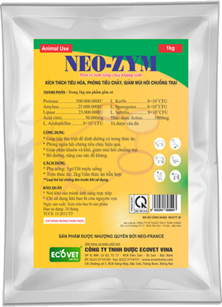 NEO-ZYM - Kích thích tiêu hóa, phòng tiêu chảy, giảm mùi hôi chuồng trại
