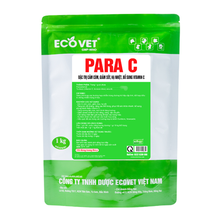 ECO - PARA C - Especially treat flu, reduce fever, lower fever, supplement vitamin C.